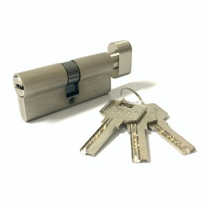 품질  Single Open Brass Cylinder Lock Custom Size One Side Key Cylinder Silver 공장